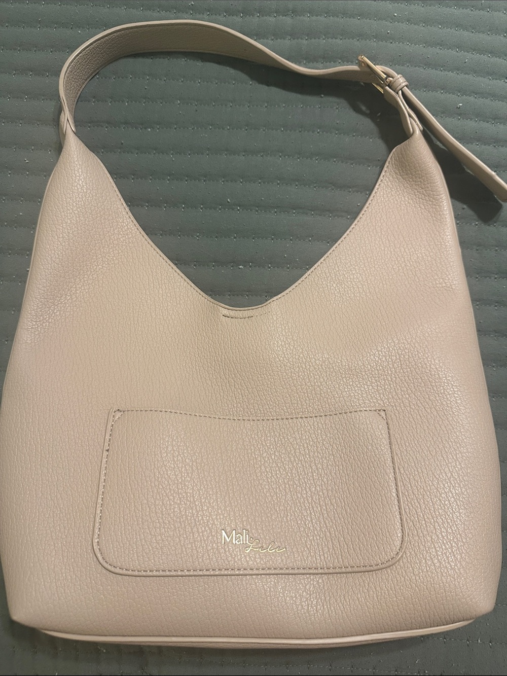 Taupe Hobo Bag with Adjustable Strap